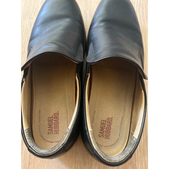 Samuel Hubbard Men’s 10 M Frequent Traveler Slip-On Black Leather Dress Shoe - Picture 6 of 7